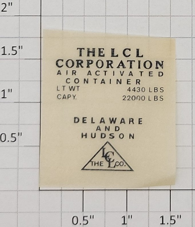 American Flyer TRS0816 Black Lettering LCL Corp. Dry Transfer Decal