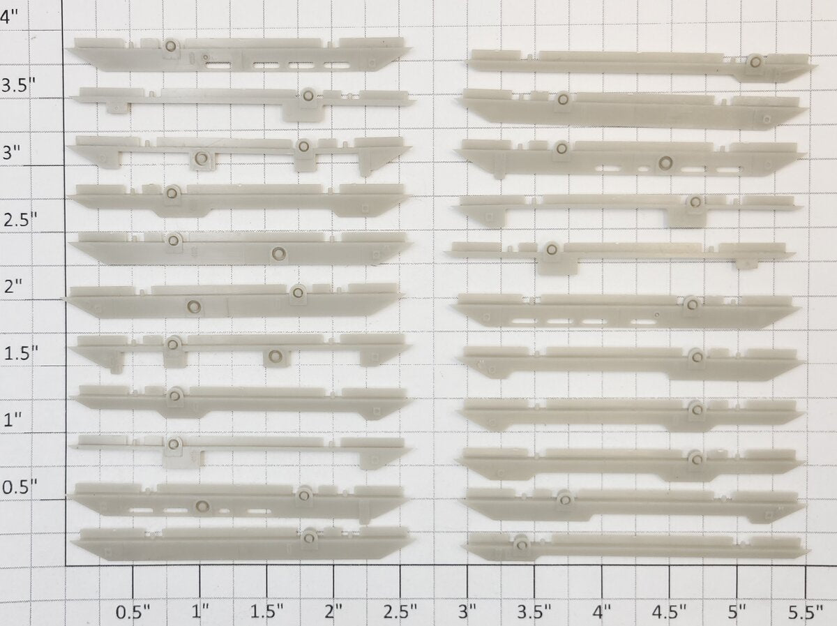 Athearn 66967 HO Scale Fuel Tank Side Skirt Set (Bag of 22)
