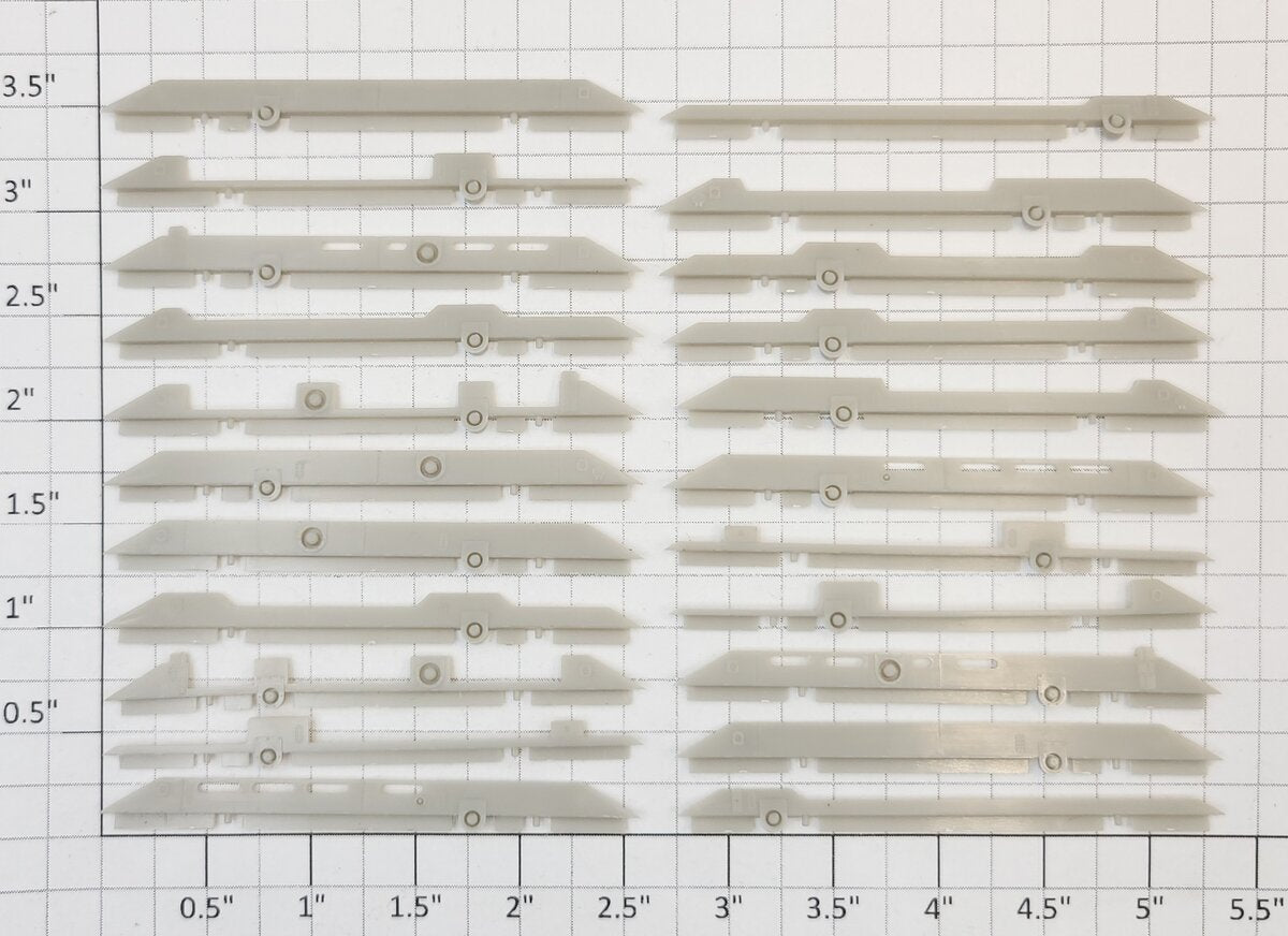 Athearn 66967 HO Scale Fuel Tank Side Skirt Set (Bag of 22)