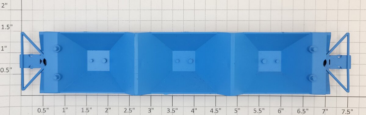 Lionel 64892 HO Scale Blue Covered Hopper Bottom
