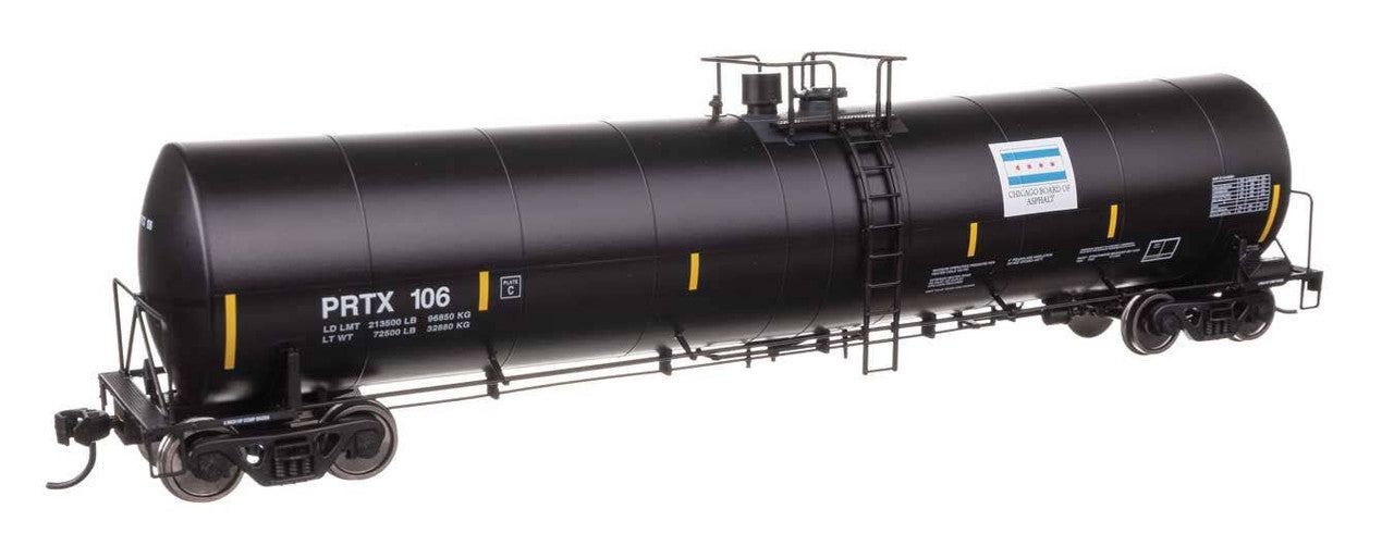 Walthers 910-48235 HO Chicago Ashphalt Trinity 25,000-Gallon Tank Car PRTX #106