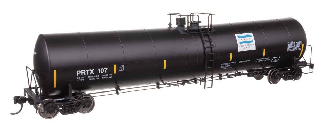 Walthers 910-48236 HO Chicago Ashphalt Trinity 25,000-Gallon Tank Car PRTX #107