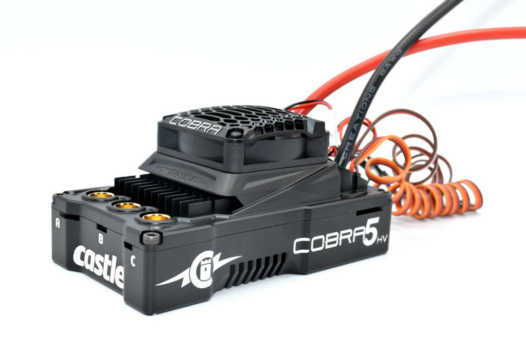 Castle Creations 010-0178-00 Cobra 5 HV, 12S, 50.4V ESC, 20A Peak BEC