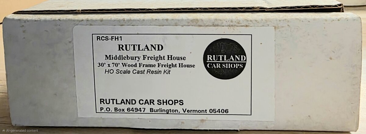Rutland Car Shops RCS-FH1 HO Middlebury Freight House Resin Building Kit