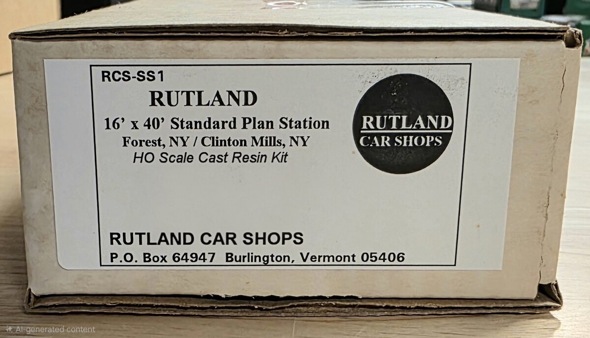 Rutland Car Shops RCS-SS1 HO Standard Plan Station Resin Building Kit