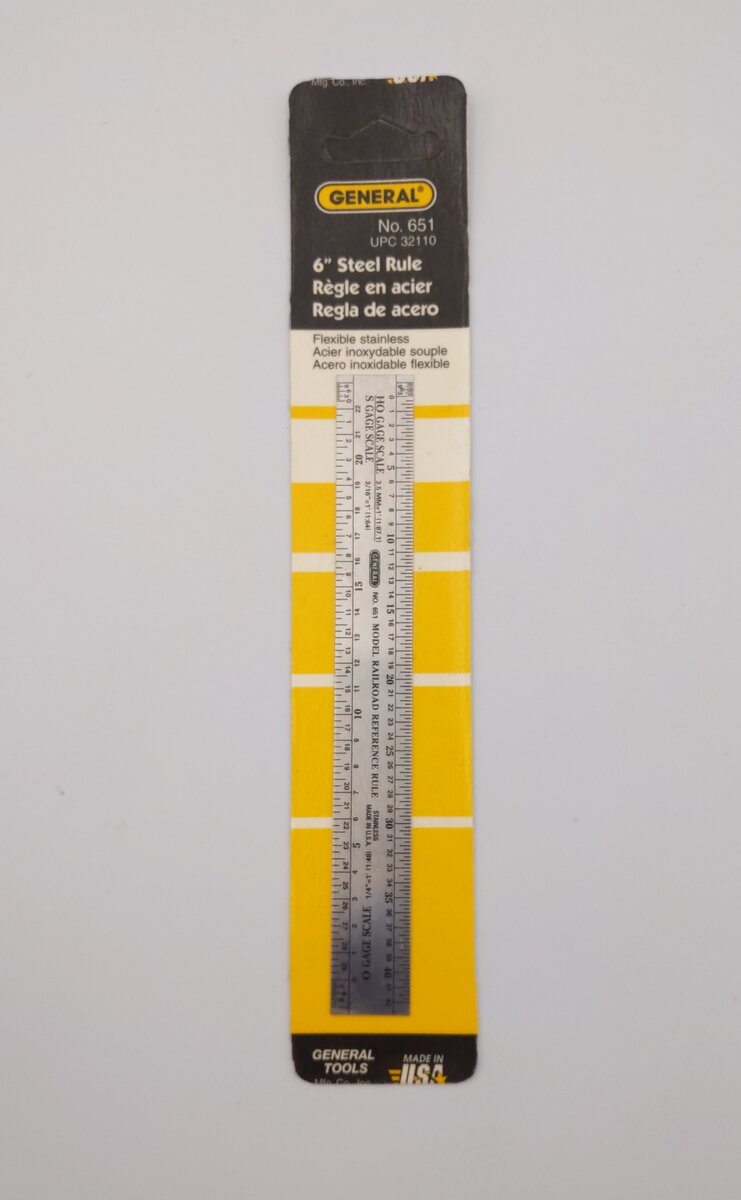 General Hardware Mfg Co 651 6" Steel Ruler
