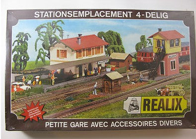 Realix 0702 HO Scale Petite Gare Avec Accessories Divers Model Building Kit