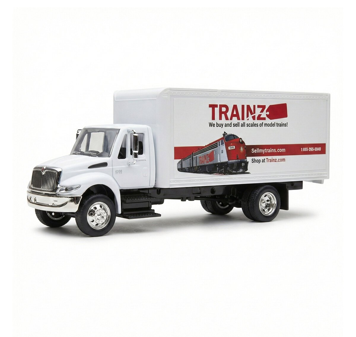 New-Ray SS-15903 1:43 Scale International 4200 Long Haul TRAINZ.com Box Truck
