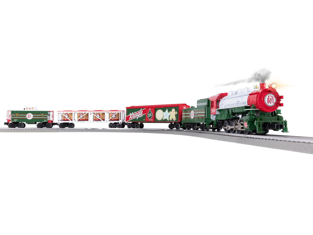 Lionel 2523120 O Gauge Peppermint Railroad 0-8-0 Christmas Freight LionChief Set NIB