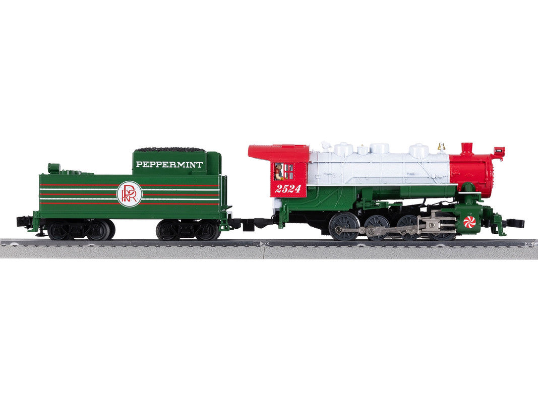 Lionel 2523120 O Gauge Peppermint Railroad 0-8-0 Christmas Freight LionChief Set NIB