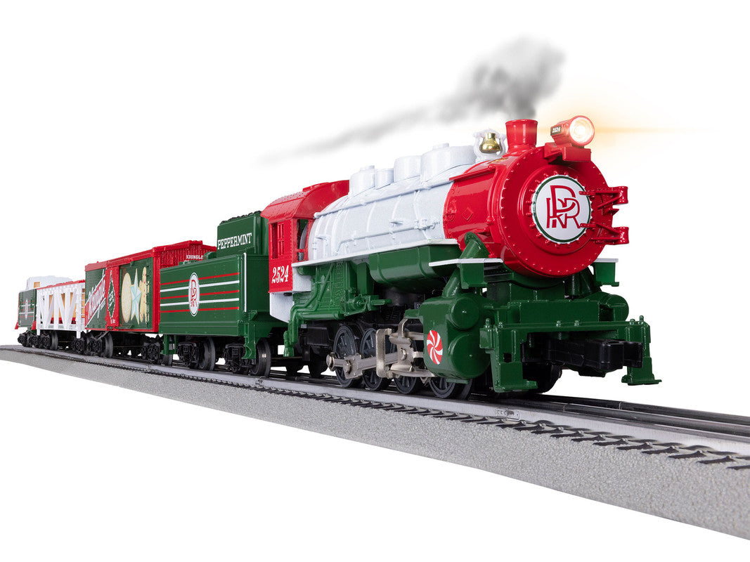 Lionel 2523120 O Gauge Peppermint Railroad 0-8-0 Christmas Freight LionChief Set NIB