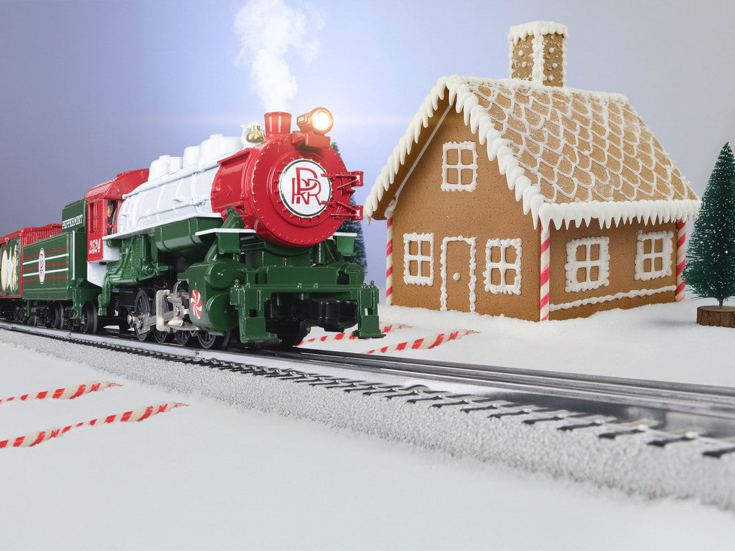 Lionel 2523120 O Gauge Peppermint Railroad 0-8-0 Christmas Freight LionChief Set NIB