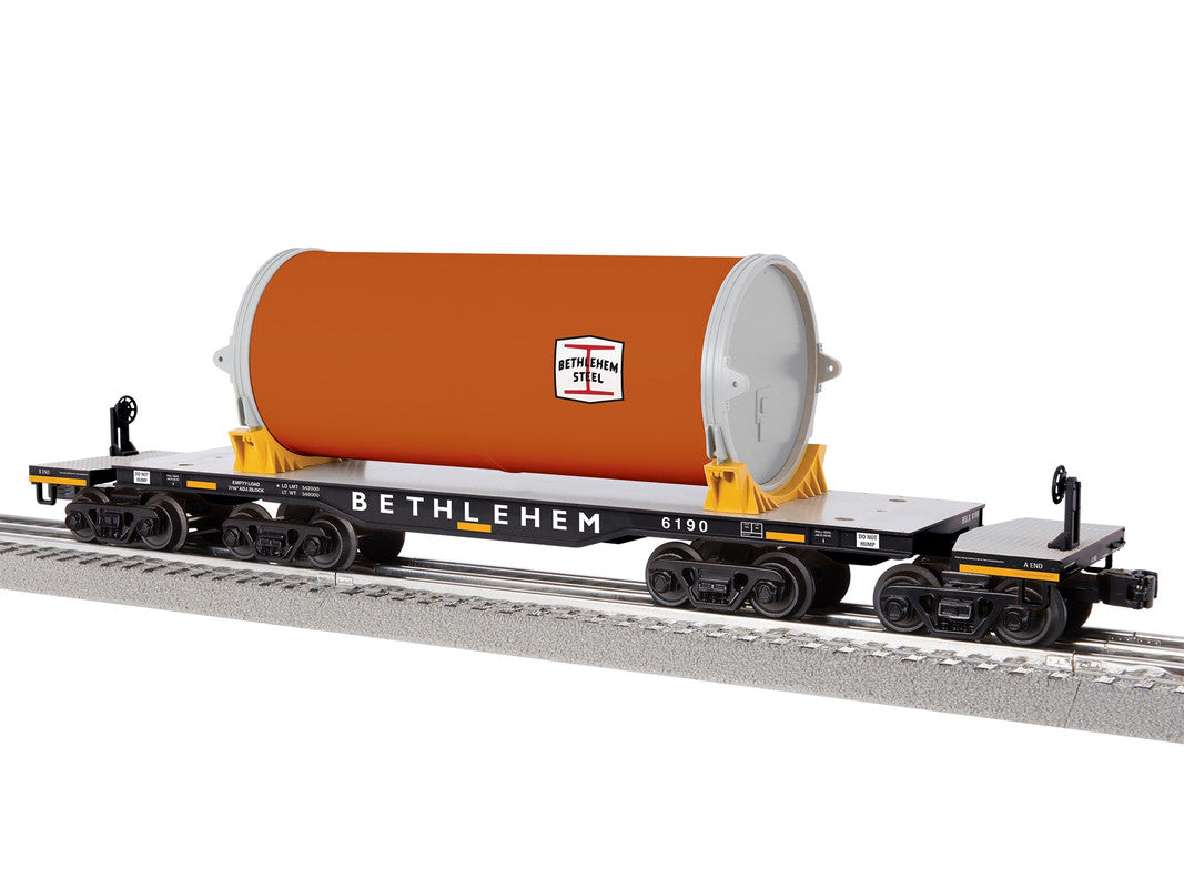 Lionel 2526190 O Bethlehem Steel Heavy Duty Flatcar #6190