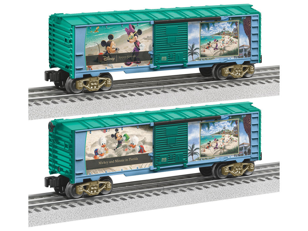 Lionel 2528430 O Thomas Kinkade Disney Mickey and Minnie In Florida Boxcar