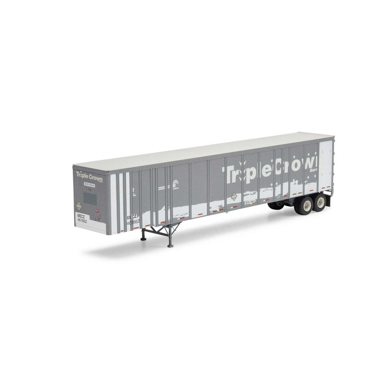 Athearn 72822 HO MECZ 53' Wabash Plate Trailer #461662