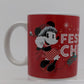 Disney 0525 Mickey & Minnie Mouse "Festive Cheer" Christmas Mug 8 Oz. Holiday C