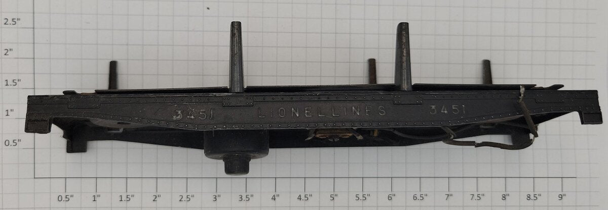 Lionel 3451-3 Die Cast Log Dump Car Frame with Coil Assembly