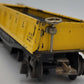 Lionel 3652-2 Yellow Dump Car for Parts or Restoration