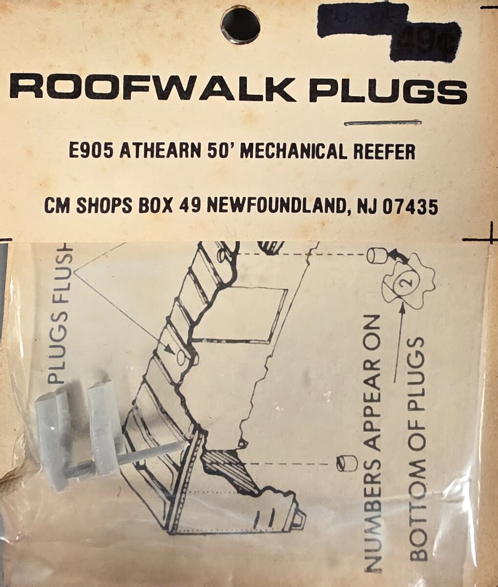 CM Shops E-905 HO Roofwalk Plugs Athearn 50' Mechanical Reefer