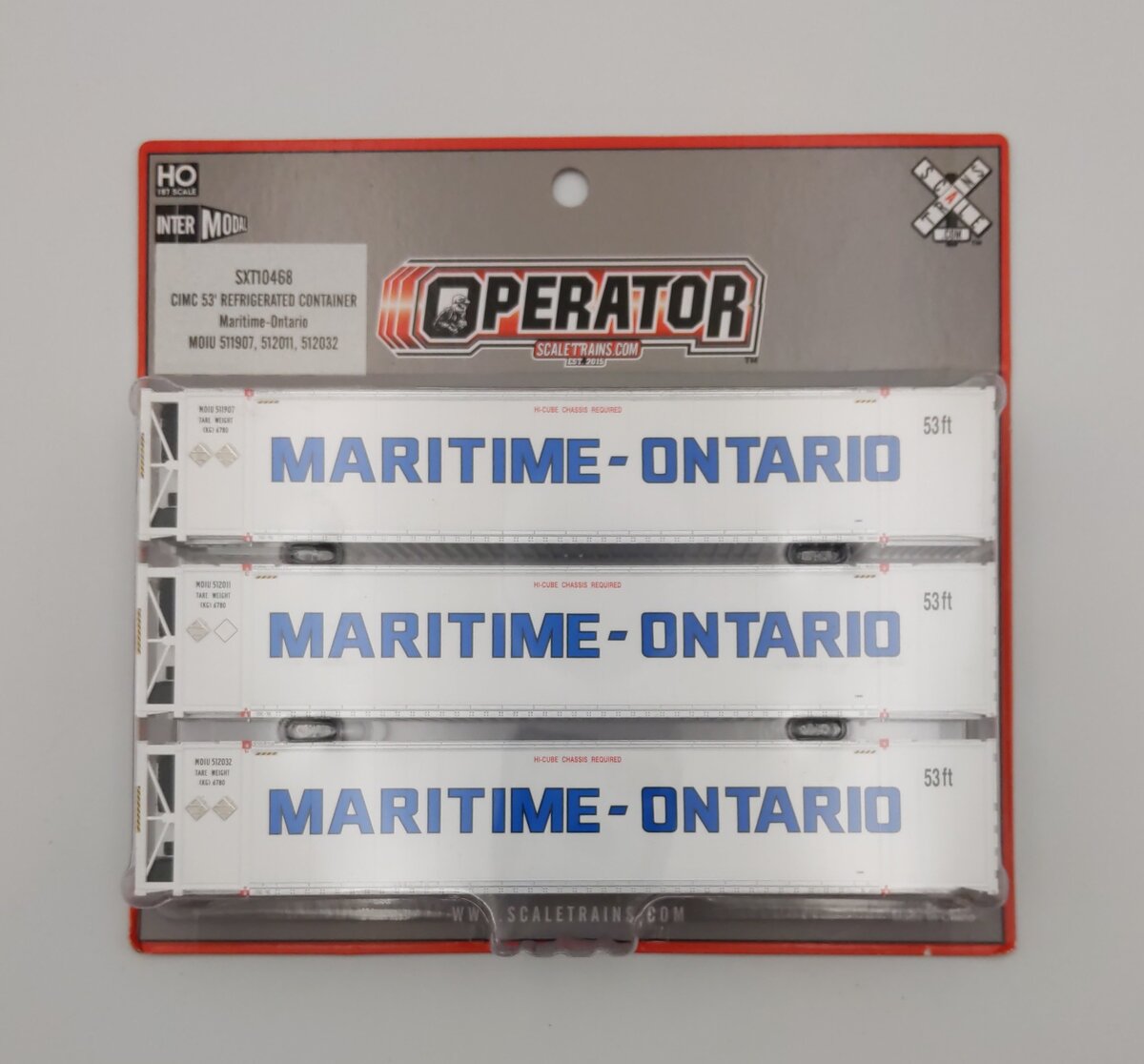 Scale Trains SXT10468 HO 53' Reefer Container Maritime-Ontario