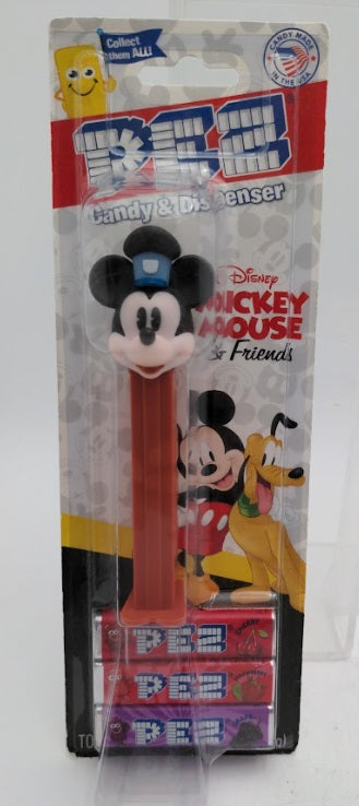 PEZ 0853 "Mickey" and Disney Friends Candy Dispenser Plastic & 3 Packs of Candy