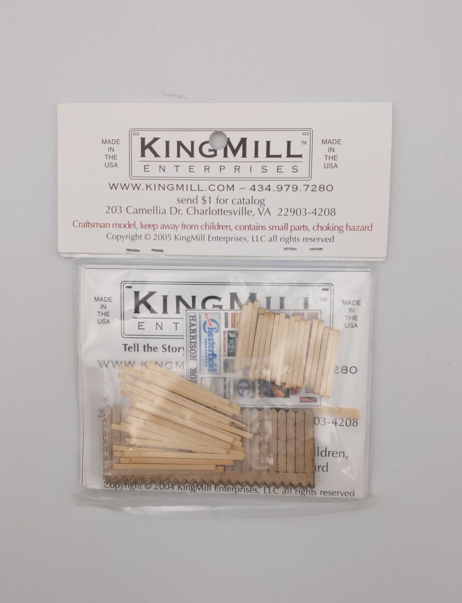 KingMill Enterprises 33010 HO Rapid Fence "Chevron Top" Style Wood Fencing Kit