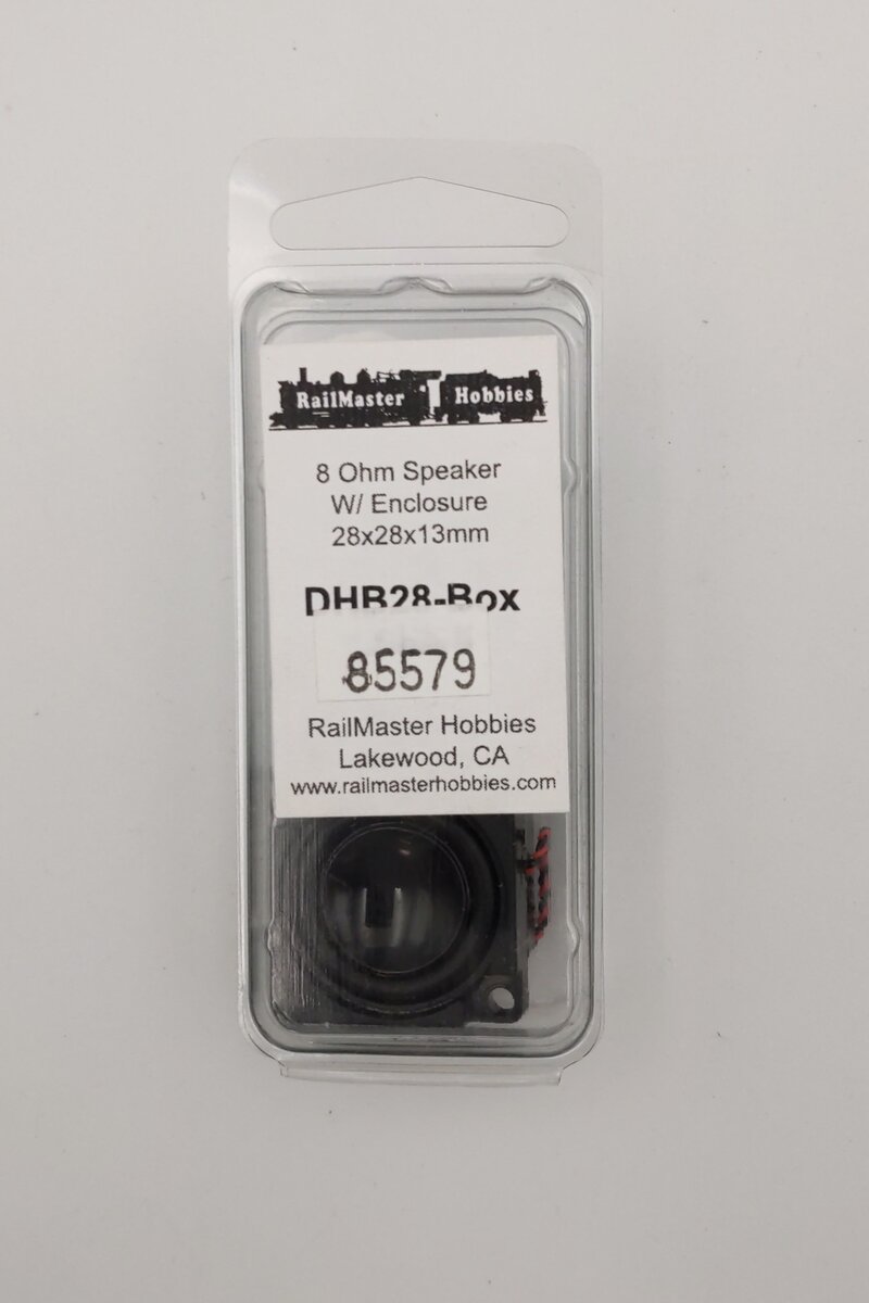 Railmaster Hobbies DHB28-Box 8 Ohm Speaker W/ Enclosure 28x28x13mm