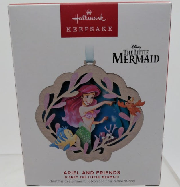 Hallmark QXD6579 Ariel and Friends The Little Mermaid Christmas Ornament 2023