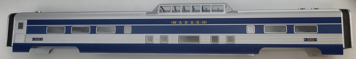 Lionel 82557-2 Wabash Vista Dome 21" Passenger Car Shell #202