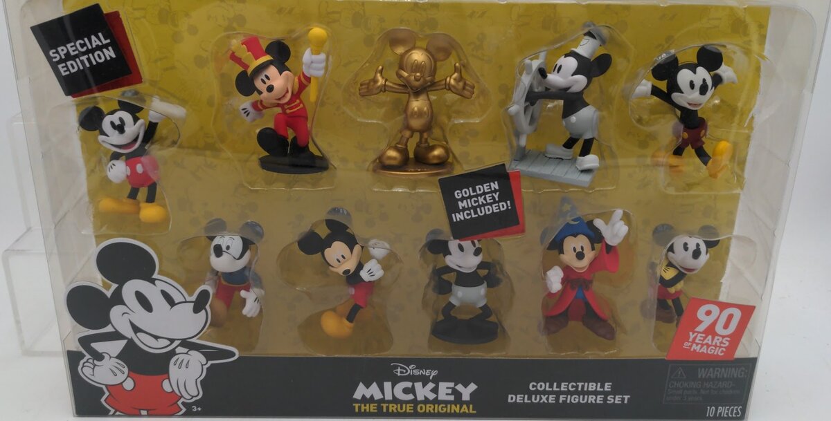 Disney 46081 Mickey's 90th Anniversary Deluxe Figure Special Edition (Set of 10)