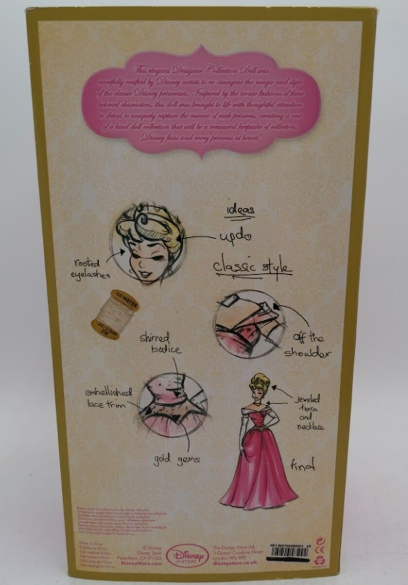Disney 5094 Princess Aurora Designer Fashion Doll W/Certificate of Authenticity