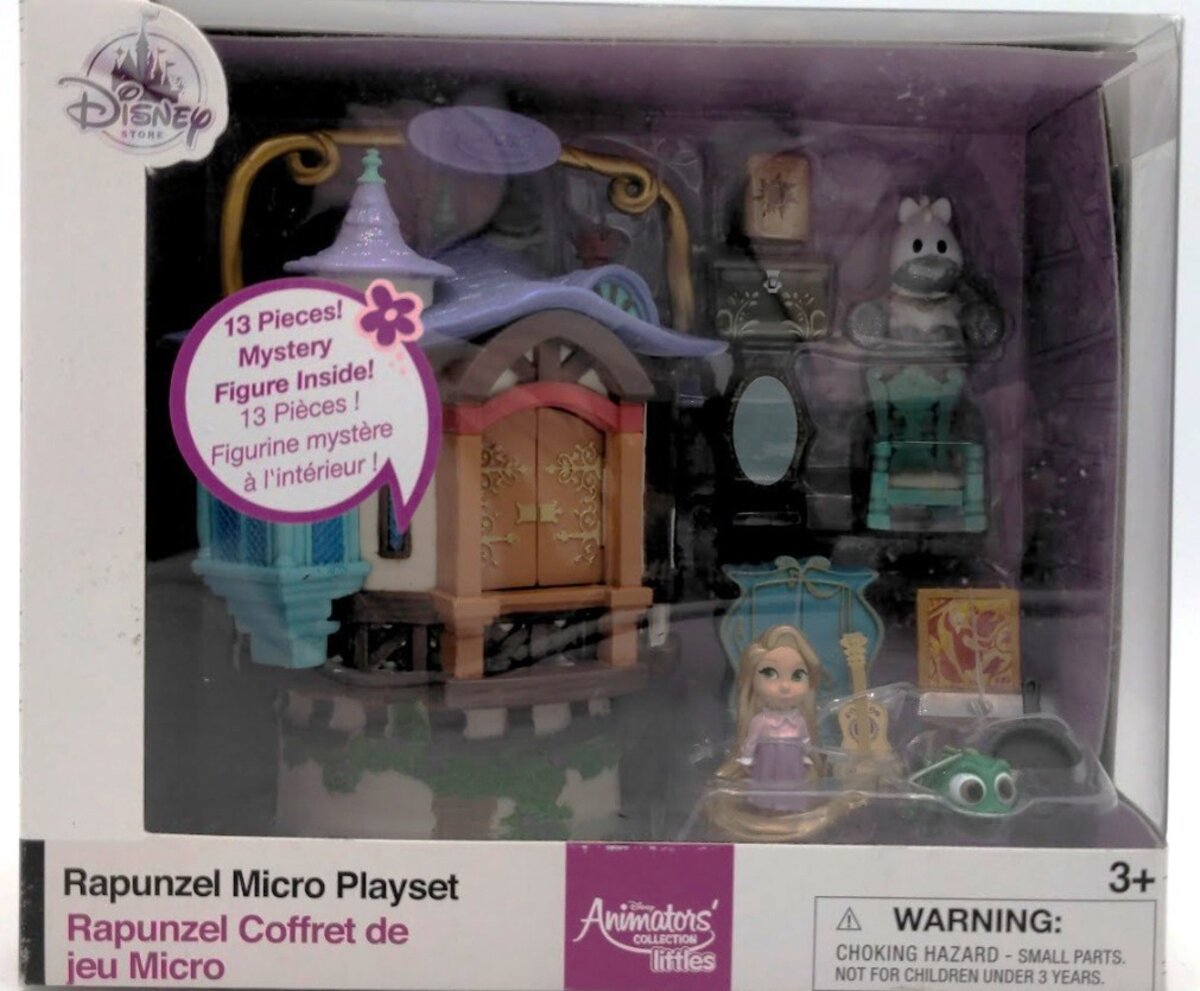 Disney 04407 Animators' Collection Littles Rapunzel Tower Micro Playset