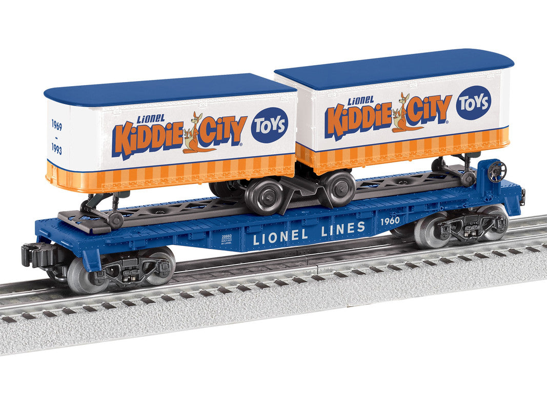 Lionel 2528660 O Lionel Kiddie City Flatcar with Piggyback Trailers