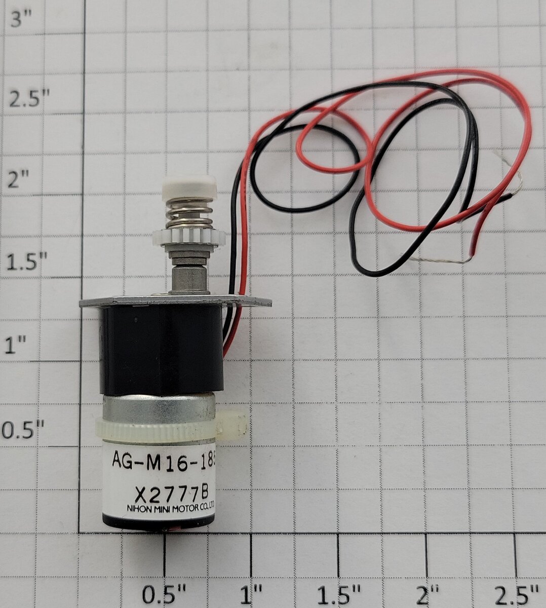 Nihon AG-M16-185 18-Volt Brushless DC Motor with Gear Head and Wiring