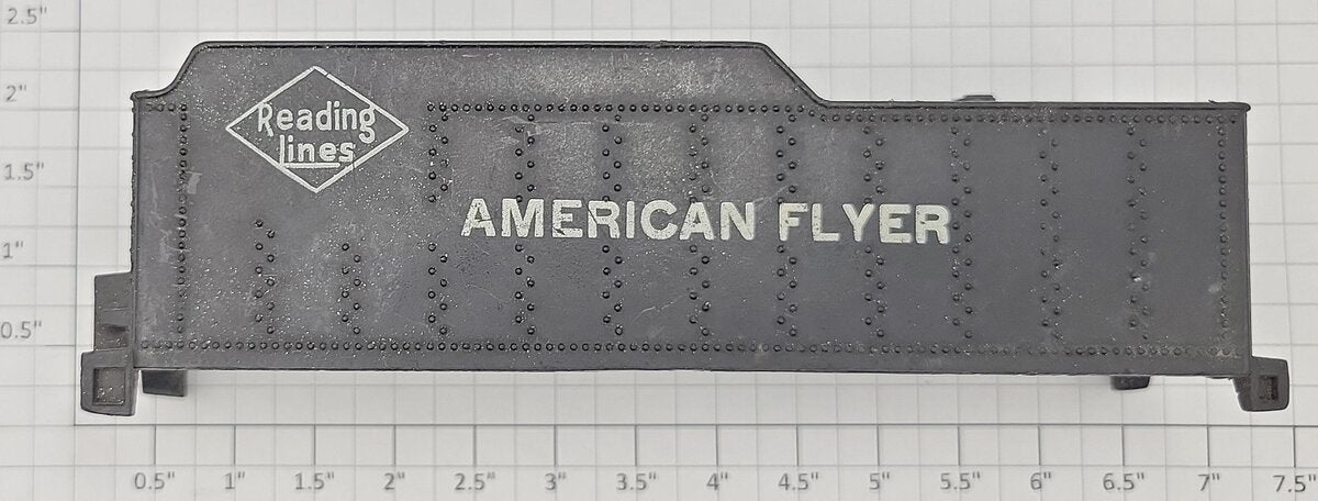 American Flyer XA9461-S2W AF Reading Lines Plastic Tender Shell