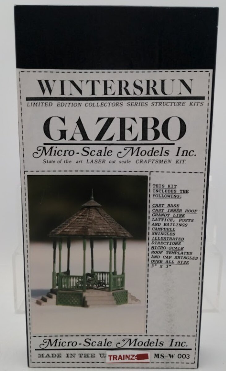 Micro-Scale Models MS-W003 HO Gazebo Art Laser Cut Craftsmen Building Kit