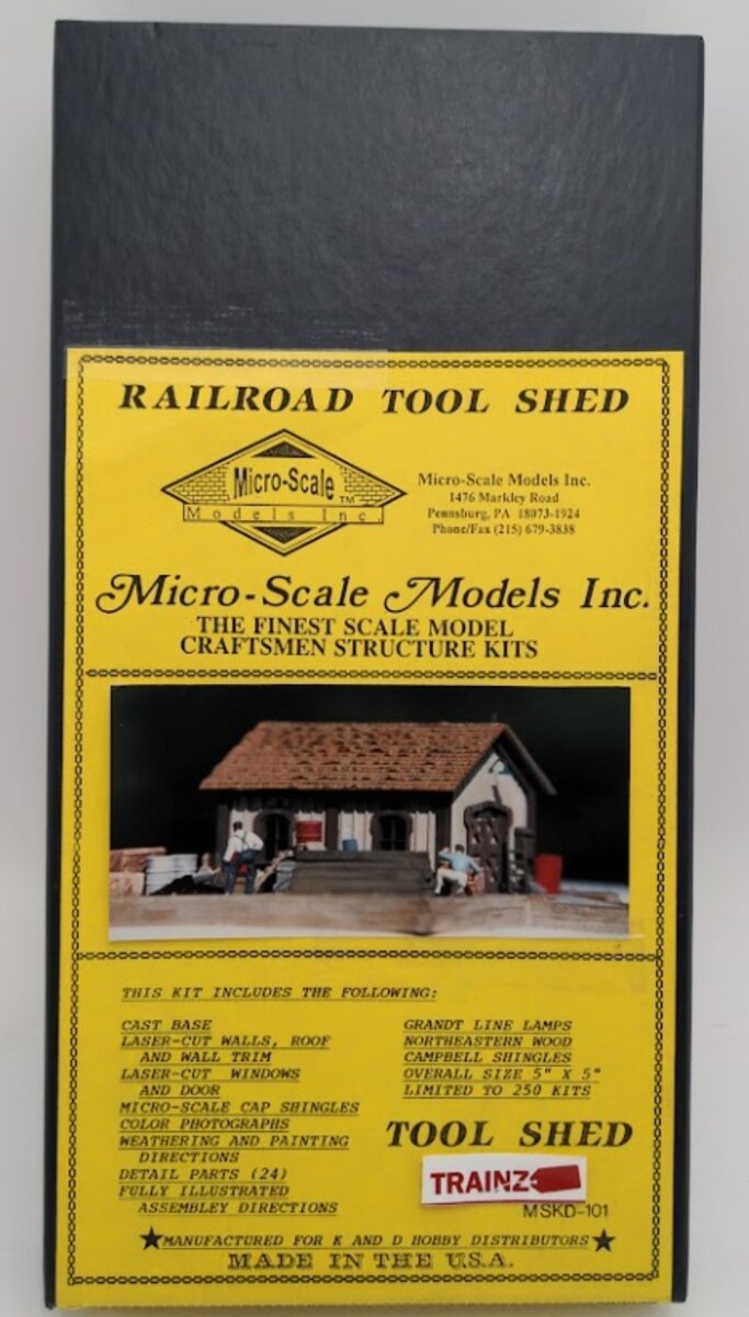 Micro-Scale Models MSKD-101 HO Scale Railroad Tool Shed Craftsman Structure Kit