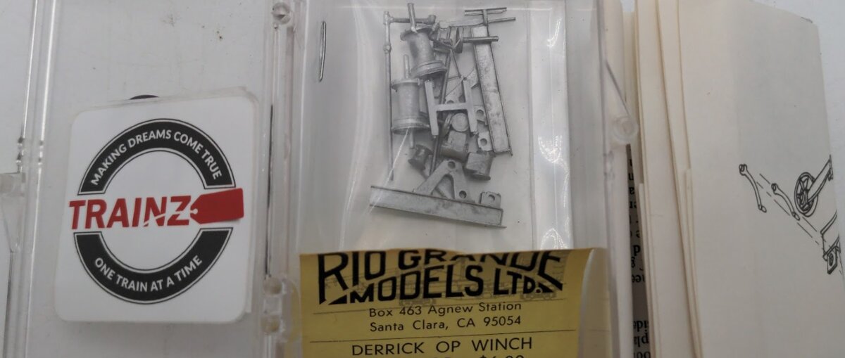 Rio Grande Models 2DW-OP HO / HOn3 Derrick OP Winch White Metal Kit