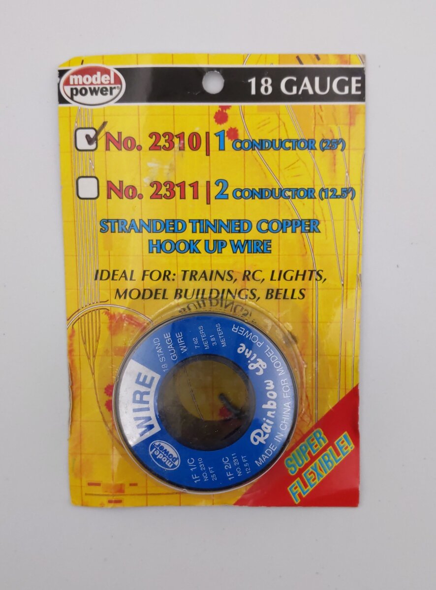 Model Power 2310 18 Gauge 25' Stranded Tinned Copper Hook Up Wire Gray