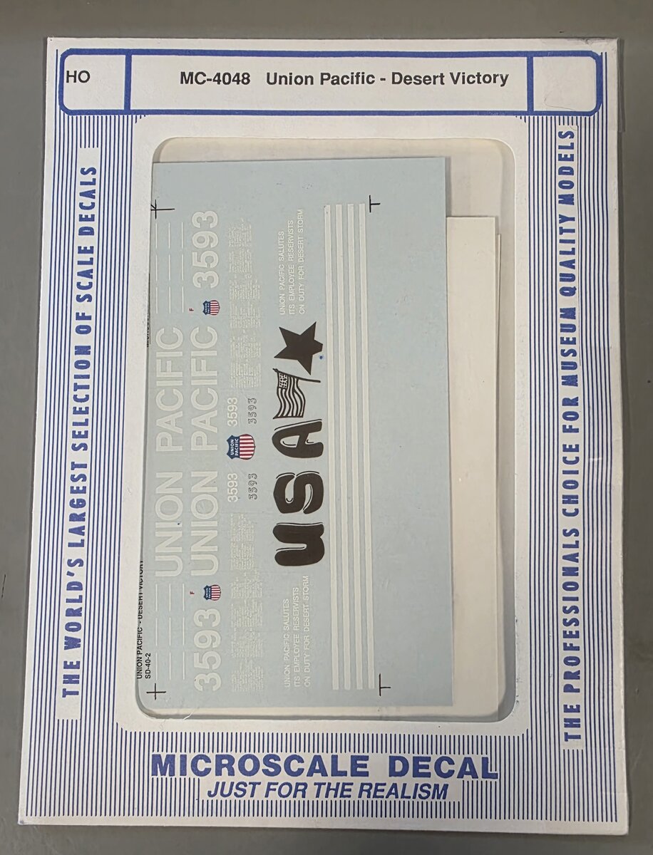 Union Pacific Desert Victory Decal Sheet
