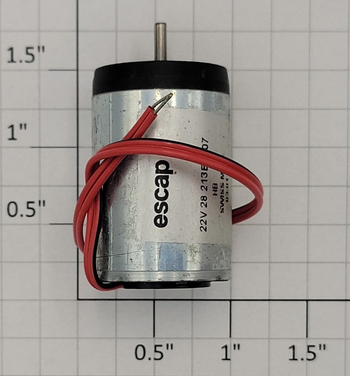 Escap 22V28213E207 12 Volt Brushed DC Can Motor with Wires