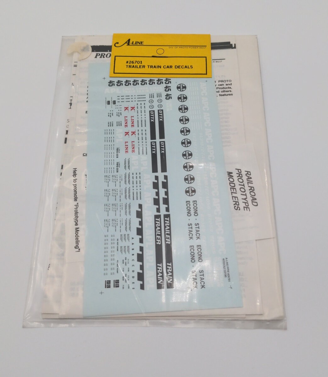 A-Line 26701 HO Trailer Train Car Decals