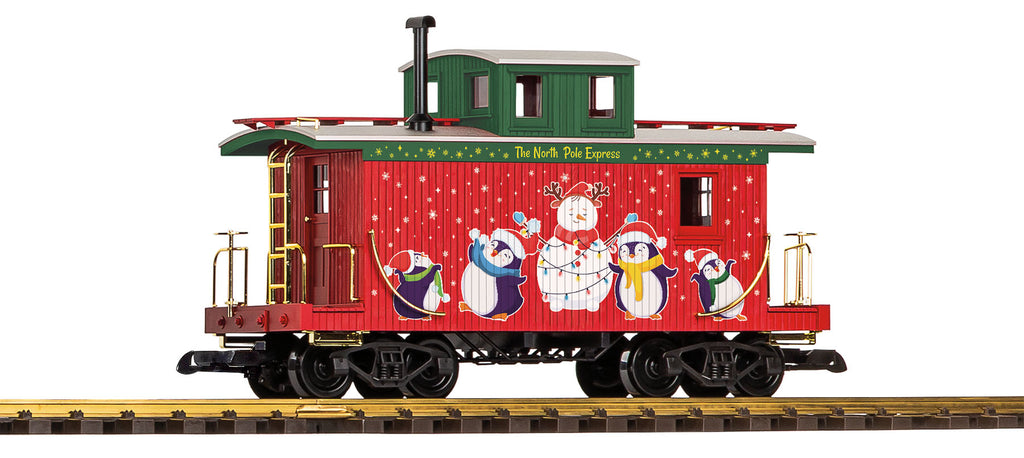 Piko 38978 G North Pole Express Penguins Wood Caboose