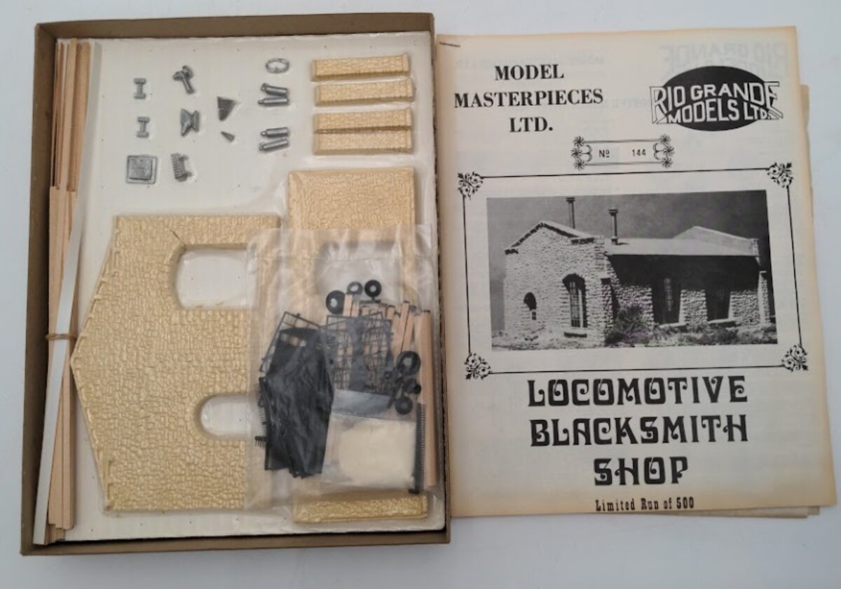Rio Grande Models 144 HO Scale Locomotive Blacksmith Shop Building Kit