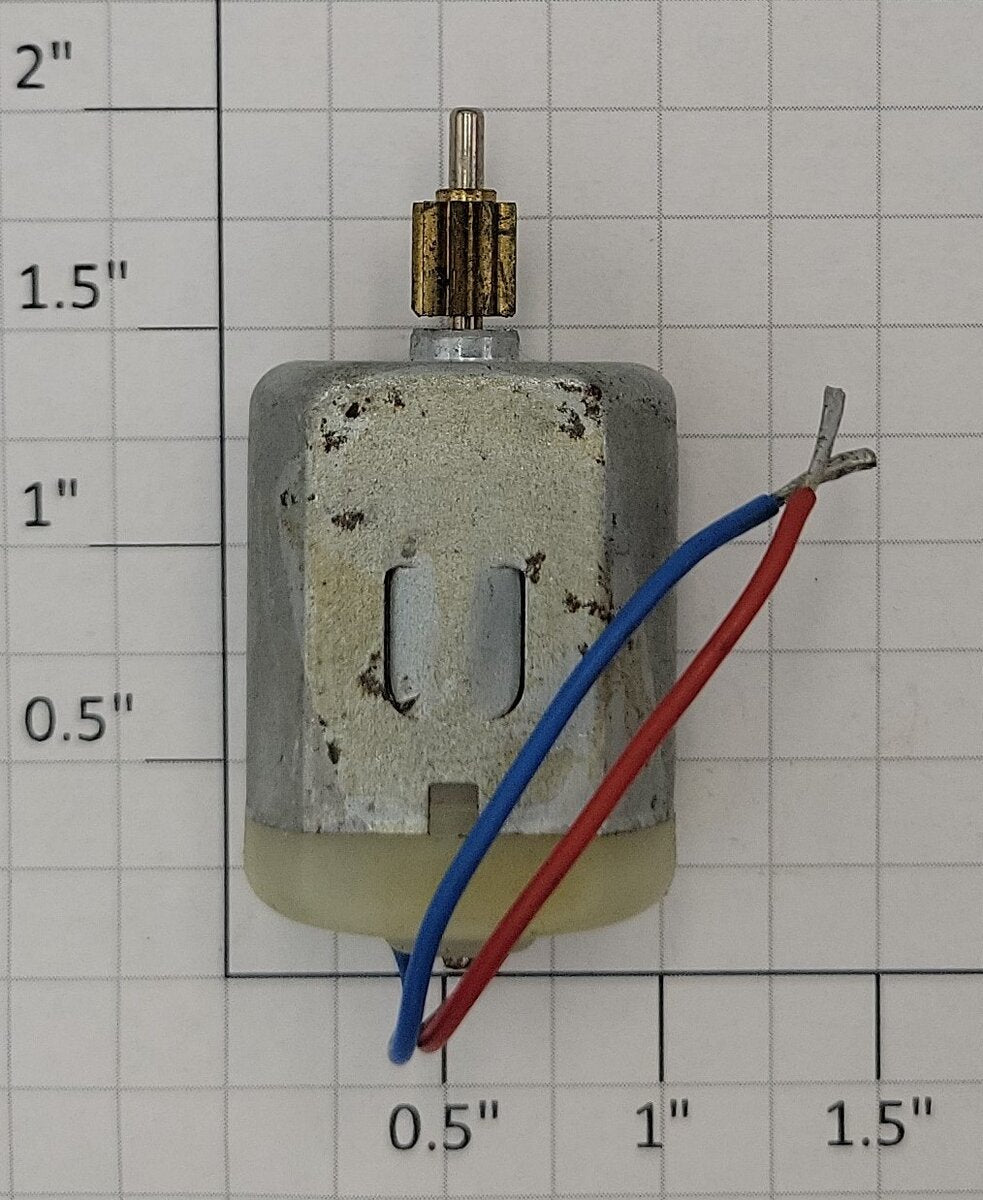 Mabuchi FK-281 12 Volt DC Flattop Can Motor with Gear and Wire
