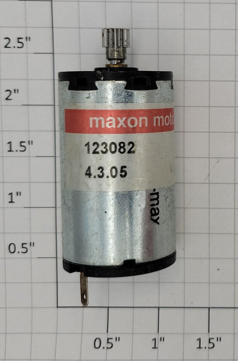 Maxon 123082 12-Volt DC Can Motor with 10 Tooth / 6mm Pinion Gear