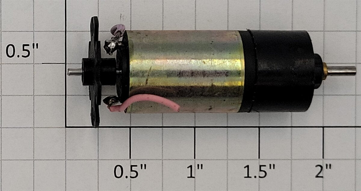 Faulhaber 1624E018S 18-Volt DC Dual Shaft Motor with Gearbox & Strobe Blade