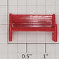 Plasticville PV-71 Flyerville Red Plastic Bench