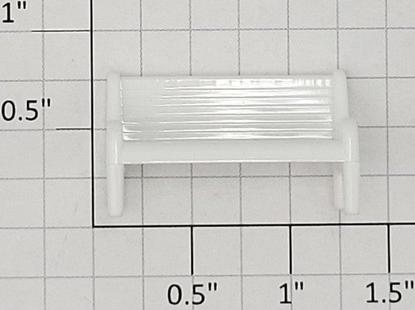 Plasticville PV-72 Flyerville White Plastic Bench