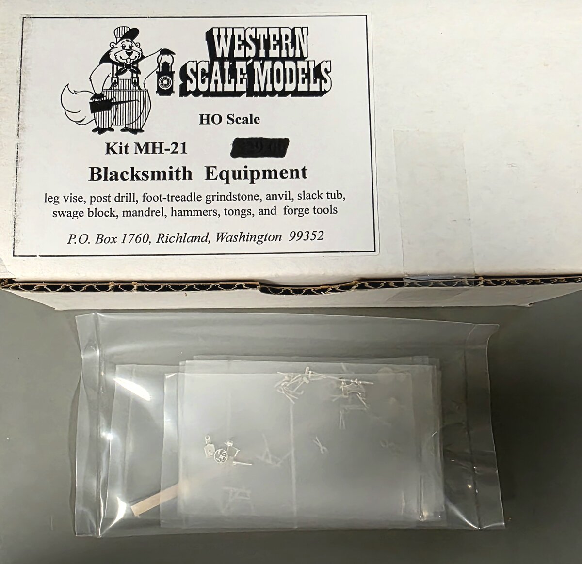 Western Scale Models MH-21 HO Blacksmith Equipment